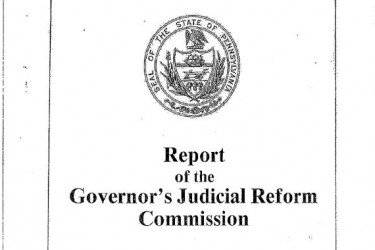 Cover of the Report of the Governor's Judicial Reform Commission