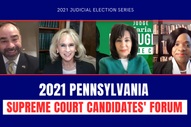 Screenshots of the candidates for PA's Supreme Court
