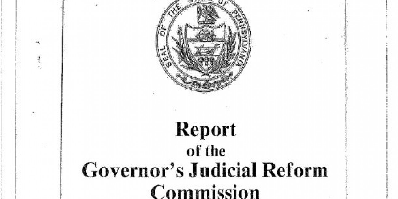 Cover of the Report of the Governor's Judicial Reform Commission