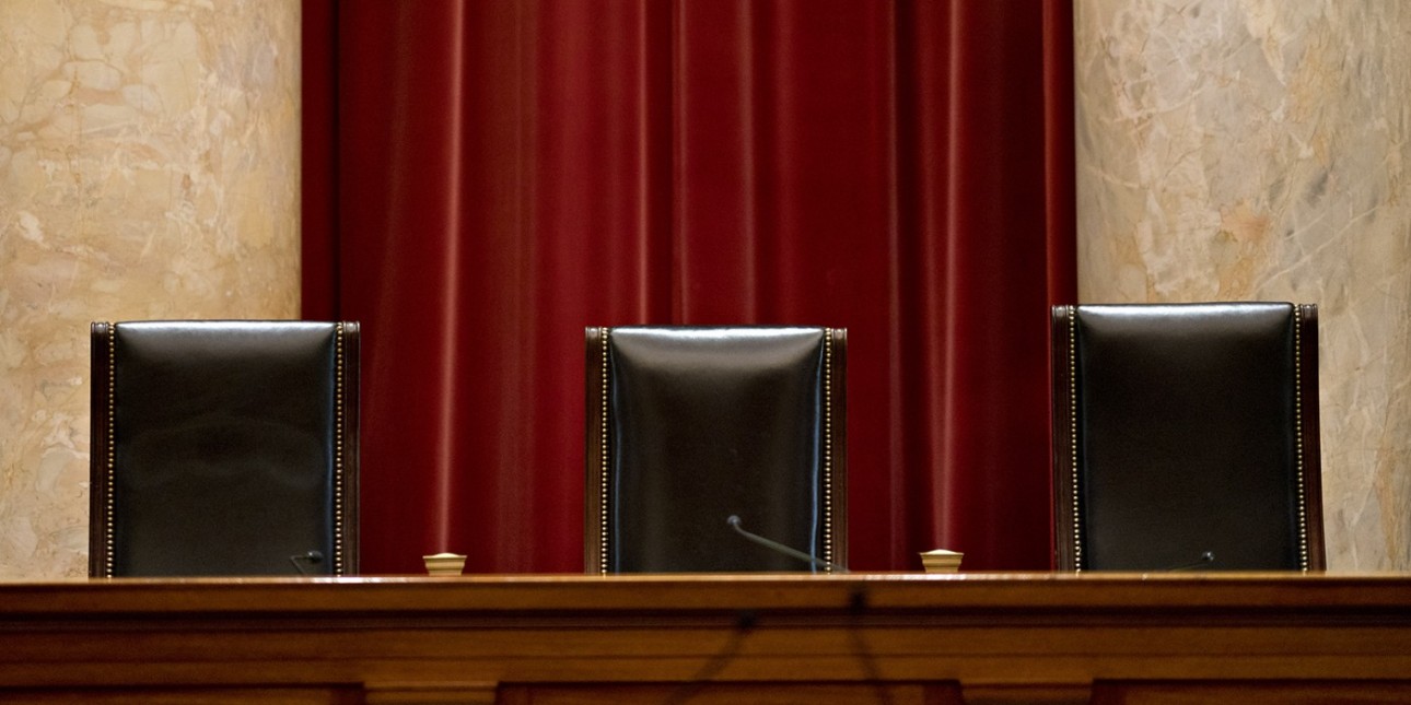 Judges' Chairs in Courtroom