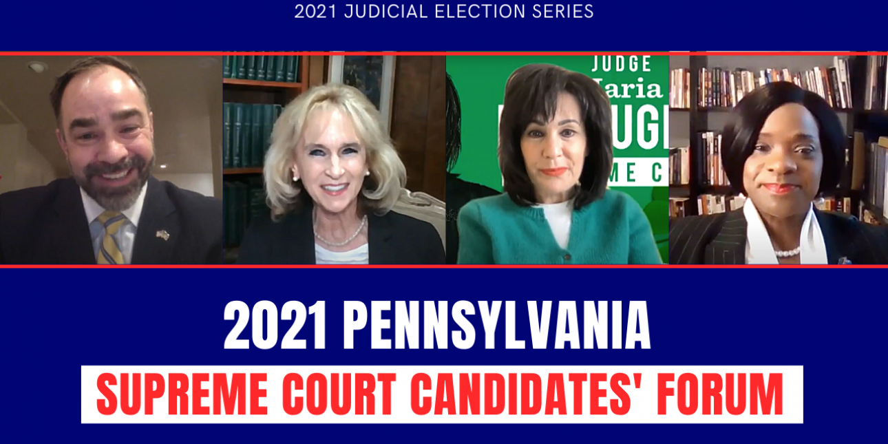 Screenshots of the candidates for PA's Supreme Court