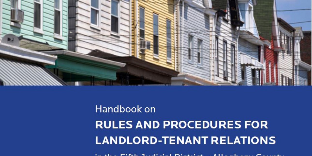 Cover of the Handbook on Rules and Procedures for Landlord-Tenant Relations in the Fifth Judicial District – Allegheny County