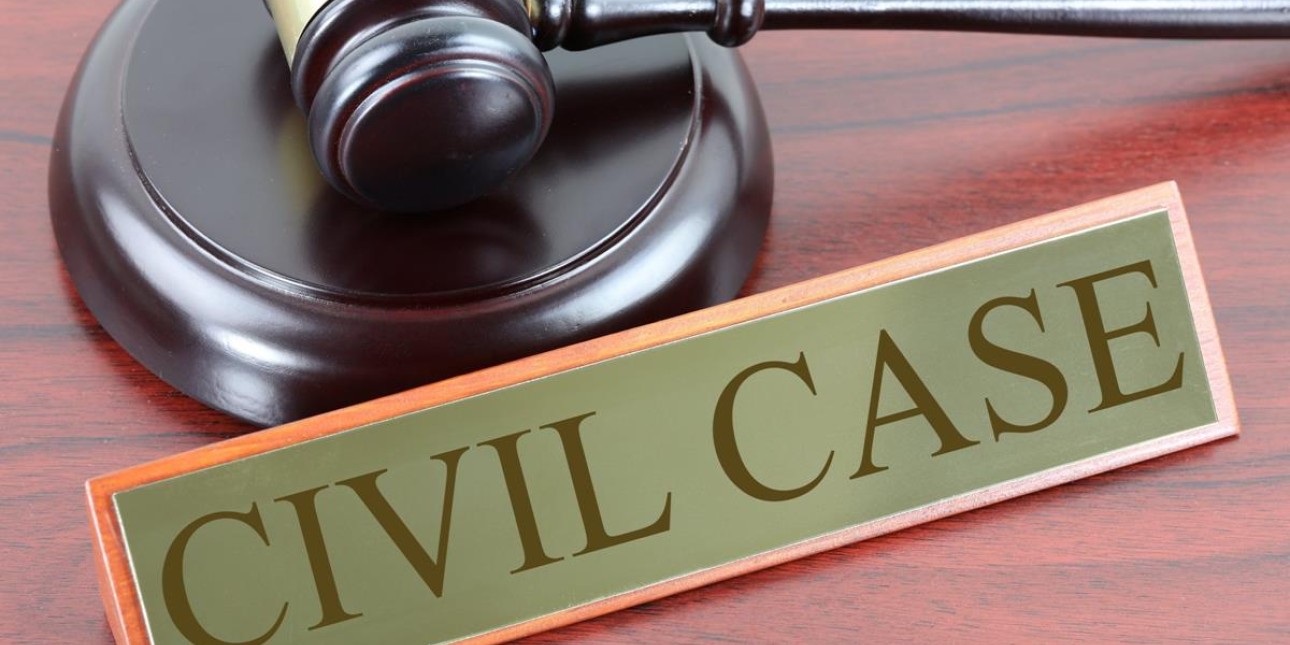Sign reading "Civic Case" in front of a gavel