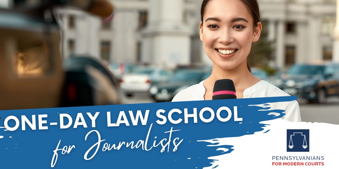 Journalist holding a microphone