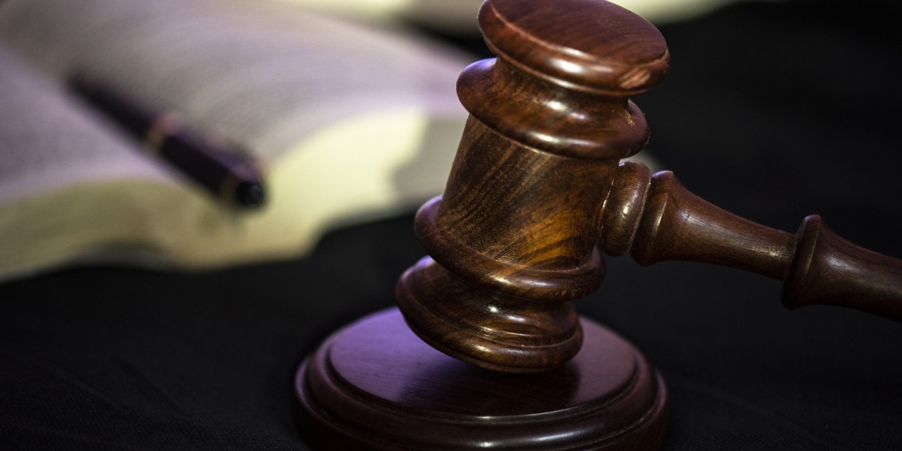 gavel sitting in front of a book