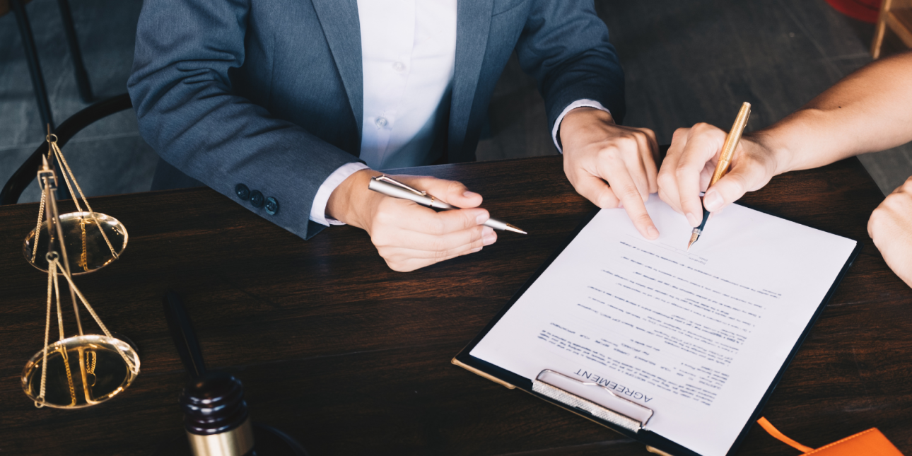 signing legal papers