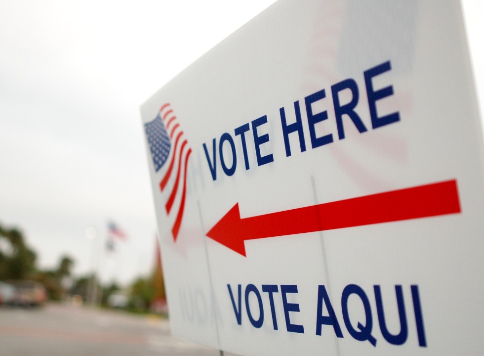 vote here sign