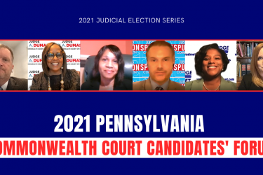 Screenshots of the candidates for PA's Commonwealth Court