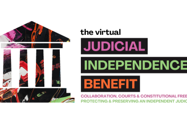Judicial Independence Benefit logo - court building 