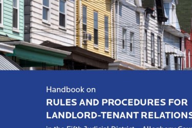 Cover of the Handbook on Rules and Procedures for Landlord-Tenant Relations in the Fifth Judicial District – Allegheny County