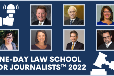 Headshots of One-Day Law School for Journalists presenters