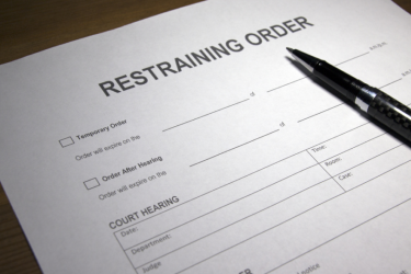 picture of a restraining order