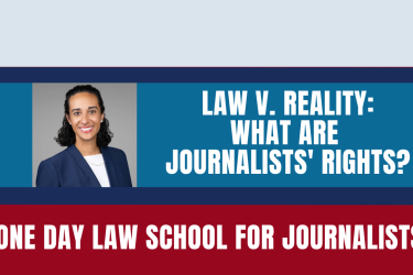 journalists rights in the law vs. reality program thumbnail